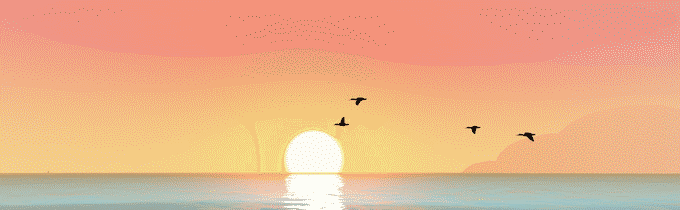 Скріншот з гри: Група великих бакланів, які пролітають над морем